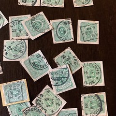 RESELLER LOT 1870’s 1880’s GERMANY 2-3 pf STAMPS ON PAPER, MANY NICE CANCELS #2