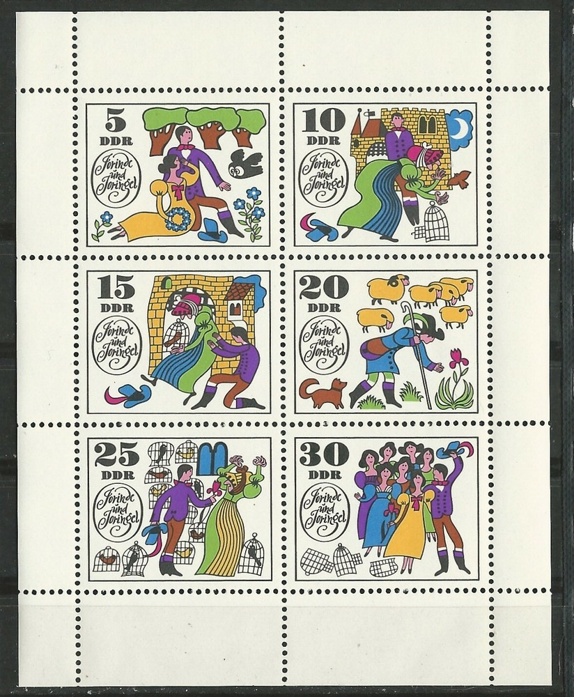 DDR #Mi1450-Mi1455 MNH M/S 1969 Grimm Jorinde and Joringel [1092a]