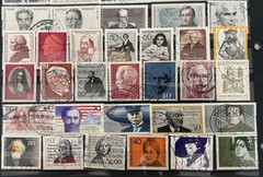 Germany People Stamps Lot 55 Used Famous Persons Bundespost Collection
