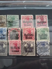 WW1 Germany Occupation & Semi-Postal Stamps – Used, Some MH