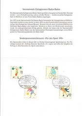 Germany 1991 Klappkarte Equestrian / Sport Mi 1499-1502 Sc B701-704 ETB Luxe !