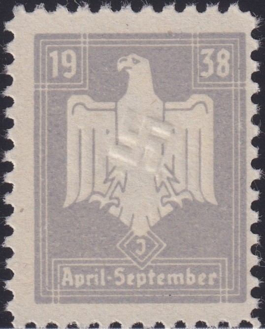 Stamp Germany Revenue WWII Fascism War Era DRL Sports 1938 April MNH