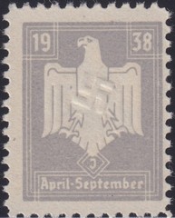 Stamp Germany Revenue WWII Fascism War Era DRL Sports 1938 April MNH