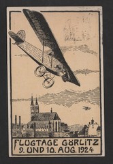 GERMANY 1924 EARLY AIRPLANE SHOW AUGUST 10, 1924 GÖRLITZ FLUGTAGE CDS
