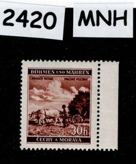 MNH Stamp Sc 56 1941 Prague fair WWII Germany Occupation of BaM #2420