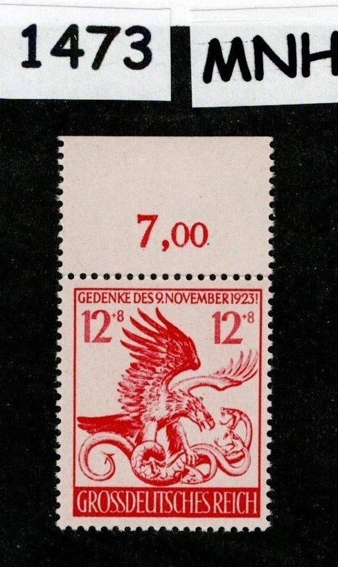 MNH stamp B289 21st anniversary Munich Putsch 1944 Third Reich Germany #1473
