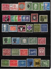 77 Germany Stamps: Scott #785-861 (Non-inclusive); 1958-63, Used/MH/MNH