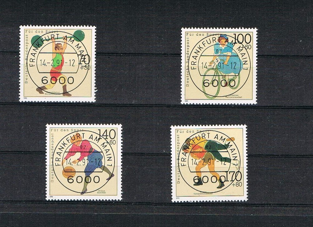 Bund 1991 MiNr. 1499 – 1502 (.) stamped with shipping office postmark
