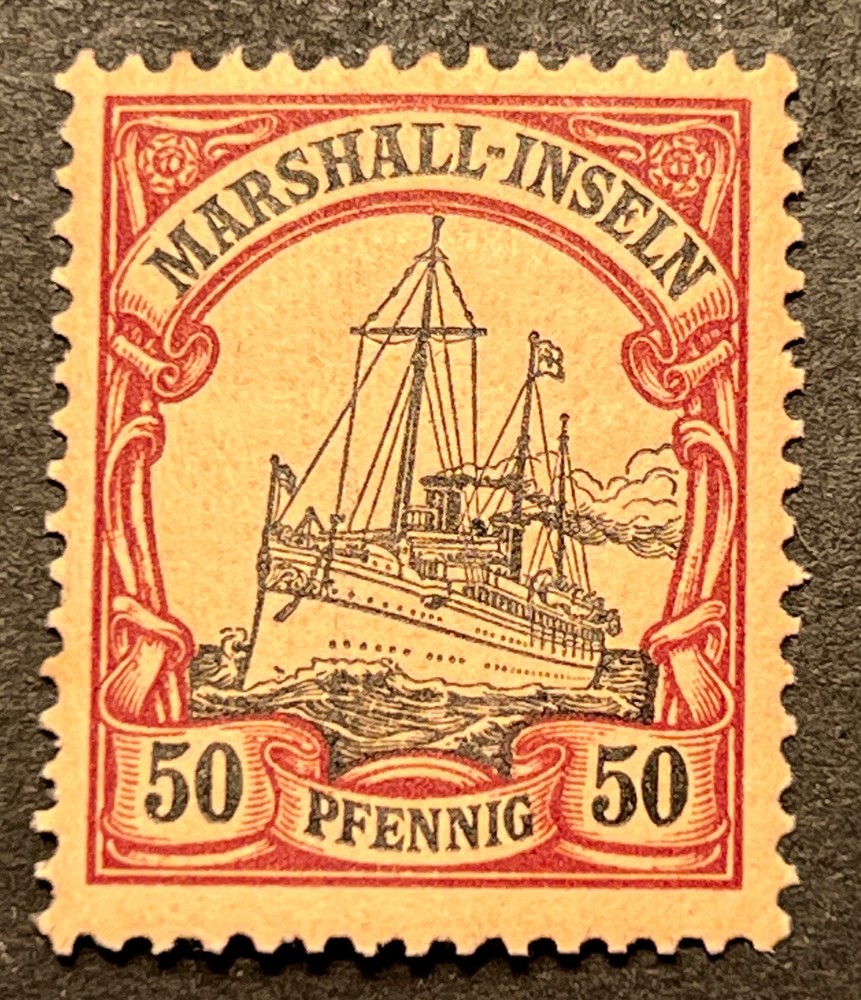 Travelstamps: GERMANY MARSHALL ISLANDS STAMPS Kaiser’s Yacht 50pf MOGLH UnWMK