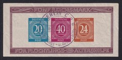 GERMANY 1946 Allied Occupation Numerals Mini Sheet SG MS925ab Used (CV £325)