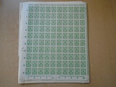 Germany: SG316 1M DM blue & SG318 4M DM green. 9 x 1920s sheets of 100 stamps.