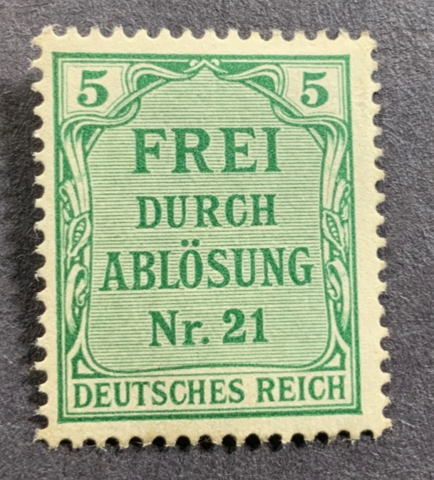 MNH Stamp Scott OL3 Prussia district German Empire 1903 Official
