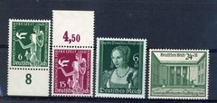 B1/09 GERMANY 1936 RECREATIONAL CONGRESS PAIR,1939 ART DAY 6 PF AND 1940 BERLIN