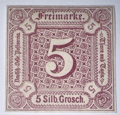 Travelstamps: 1859-1865 Germany Thurn & Taxis Stamps Scott #13 Mint MOGLH