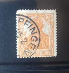 Germany 1916 – 7.5pf red orange Deutsches Reich.