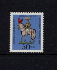 Germany 1969 TIN TOY, KNIGHT ON HORSEBACK SC B453 MNH