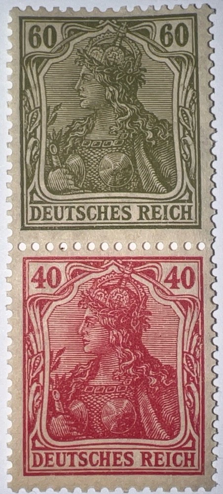 Travelstamps: 1920 DEUTSCHES REICH #23/25 Germania booklet stamp pair! MNH