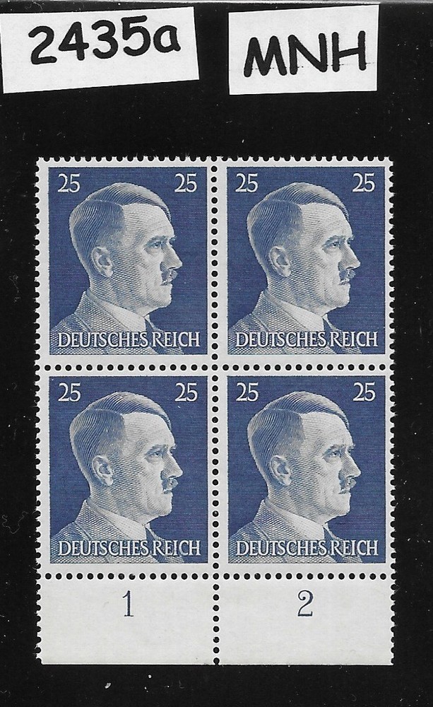 MNH stamp block 1941 Adolf Hitler PF25 Sc 518 Third Reich era Germany #2435a