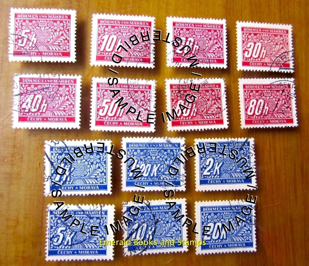 EBS Bohemia & Moravia 1939-1940 – Postage Dues – Portomarken – Used – cv $22