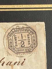 1870 Prussia DOUBLE USED Official Wrapper STETTIN NAUGARD NOWOGARD North German