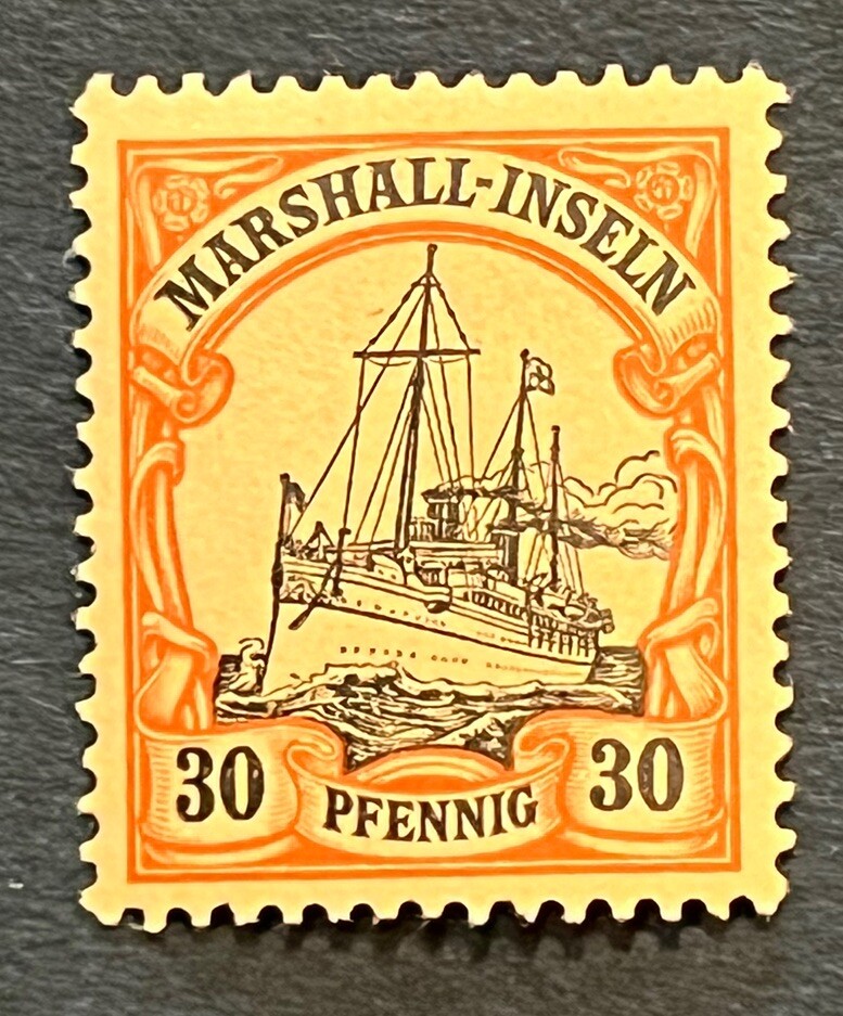 Travelstamps: GERMANY MARSHALL ISLANDS STAMPS Kaiser’s Yacht Mint OG LH UNWMK 30