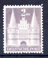 Allied Occupation, 1948 Buildings, 1 Mark, Mi. 98 II Y B, MNH, 7 steps, 11:11