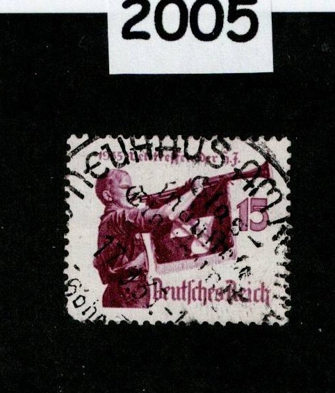 Used Stamp Sc 464 Adolf Hitler Youth rally Third Reich Germany 1935 #2005