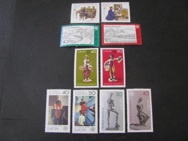 Germany Stamp 5 Assorted Sets from 1974-1979 Lot..Free International Shipping!