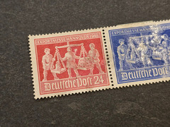 Germany 1948 Hannover Export Fair MNH Set 24pf Red ×2 & 50pf Blue – Post-WWII