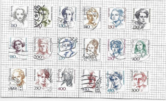 Germany – Famous Women In German History 5-500 Used Nice Cancels 1980s-1990s