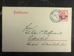1911 Smyrna German Post Office PS Postcard Cover To Karibib Namibia