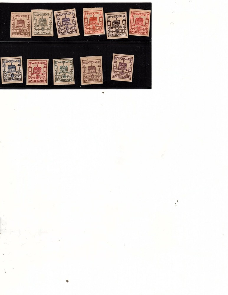 1946 Allied Occupation Territory- Soviet- Finsterwald Set mnh and mh (mb12