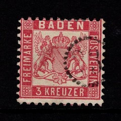 Baden SC# 20 Used / Scarce 3 Numeral Cancel – S51837