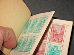 1953 EAST GERMANY HIGH CAT VALUE BOOKLET PANE of 3 MNH SCOTT #188b