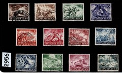 Stamp set Sc B218 – 229 / 1943 Military Hero’s set / WWII Germany #2956