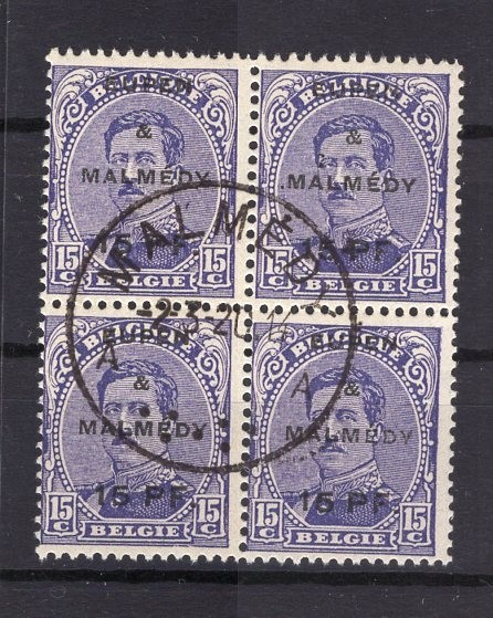 Eupen &malmedy 3 Block of Four Postmarked (y75668