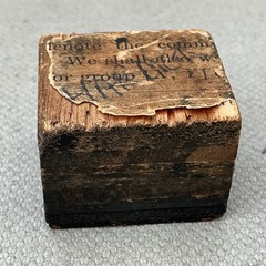 Antique German Postal Wood & Metal Printing Block Stamp Hamburg Half Schilling