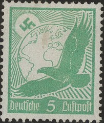 Stamp Germany Mi 529-37x Sc C46-54 1934 3rd Reich War Era Airmail Globe MNH