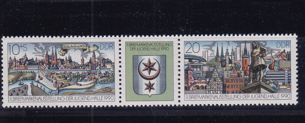 DDR MNH ** 3338-9 Scott 2826-7 Youth Stamp Expo