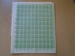 Germany: SG316 1M DM blue & SG318 4M DM green. 9 x 1920s sheets of 100 stamps.