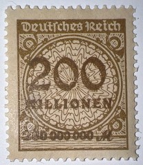 Travelstamps: 1923 German Stamps Inflation Series Mi:323, OP, MNH, 200 Millionen