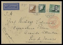 1937, GERMANY AIR POST, COVER PREPARED FOR LAST ZEPPELIN SOUTH AMERICA FLIGHT