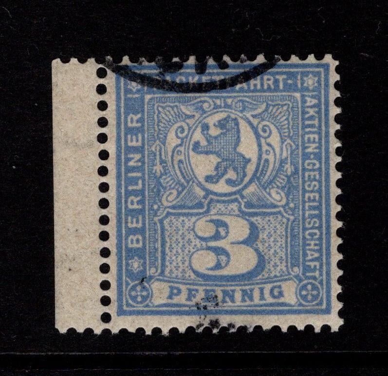 Germany Late 1890s 3p Berlin Private Post Used / Back MLH Full Gum – S58680
