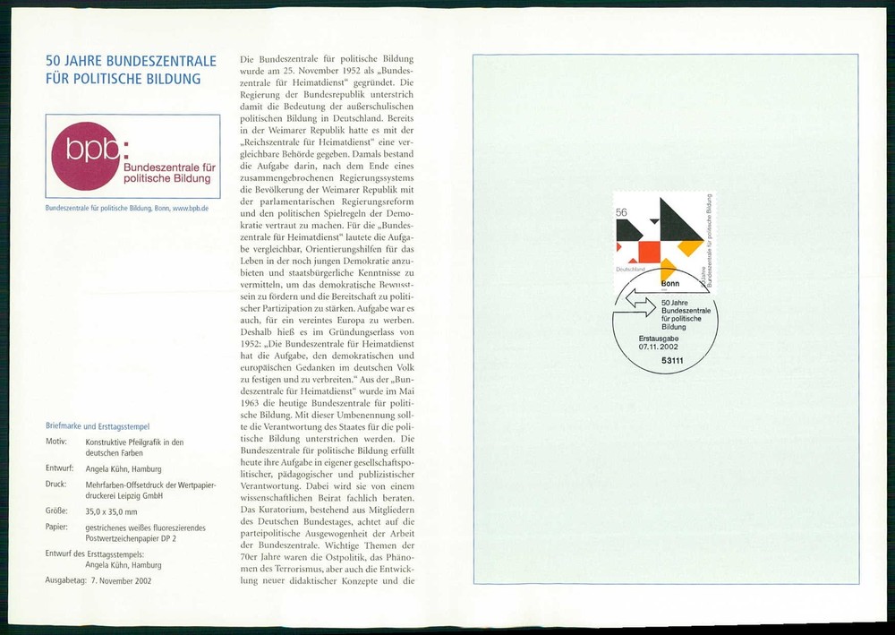 GERMANY FOLDER 2002/42 FEDERAL AGENCY FOR CIVIC EDUCATION