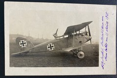 Mint Germany Real Picture Postcard WWI German Fighter Airplane 1918