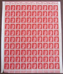Deutsches 3rd Reich German Hitler 3 Full Sheets Stamps Hitler Head 12PF