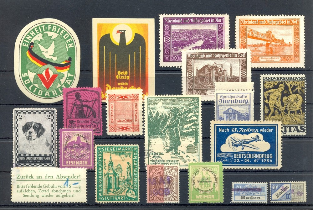 GERMANY 19 ST. INCL. POSTER STAMP/ BACK OF BOOK/REVENUES —*/(*)/0 – F/VF