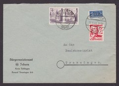 GERMANY 1949 Württemberg French zone, Cover from Trossingen
