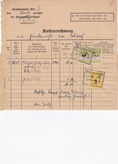 Stamp Germany Poland Revenue WWII Court Document Fee 1940 08 RFP Document Used