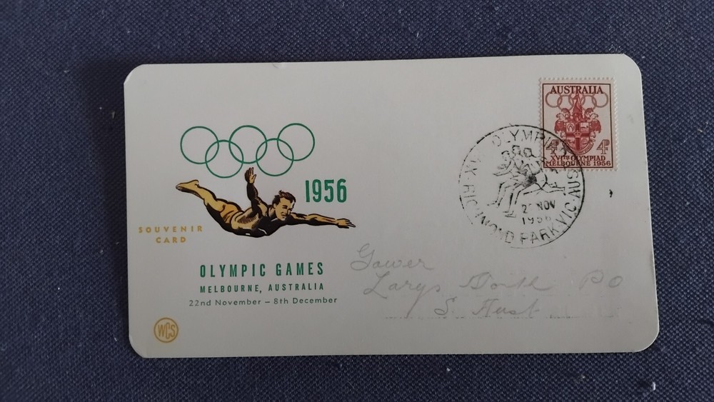 COVER AUSTRALIA XVI OLYMPIAD MELBOURNE 1956 ATHLETICS (F5816)